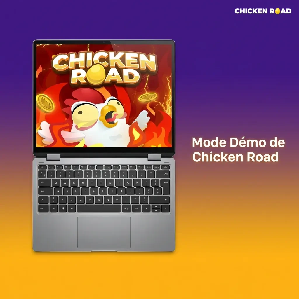 Chicken Road demo mode interface showing virtual credits gameplay with cashout and multiplier features